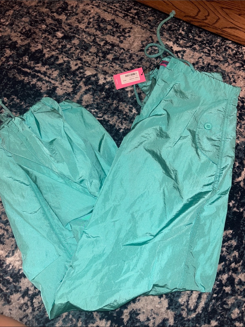 Edikted Teal oversized cargo pants